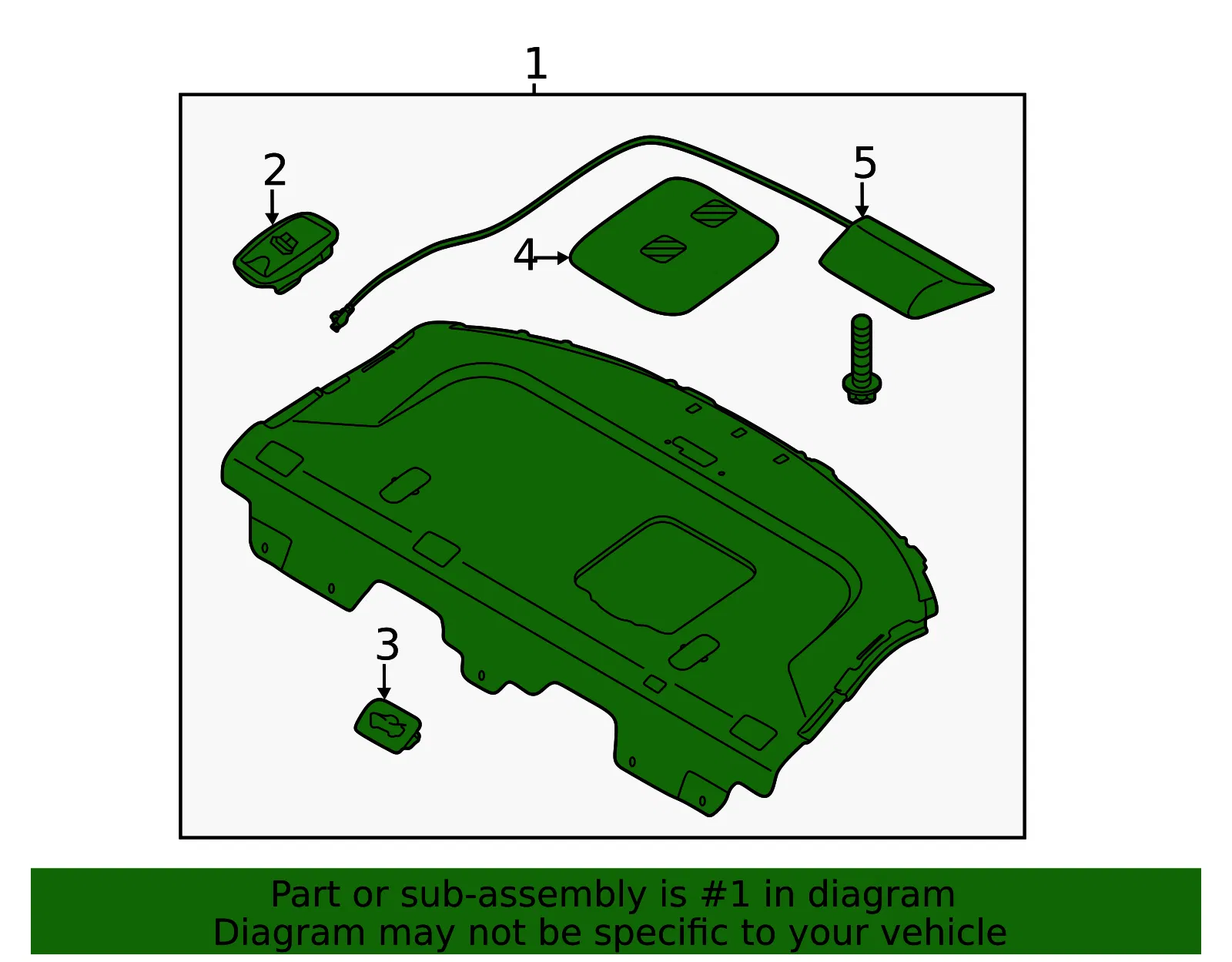 Pkg Tray Trim - Kia (85610-4C00087) - view 2