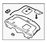 Pkg Tray Trim - Kia (85610-4C200UP) - view 3