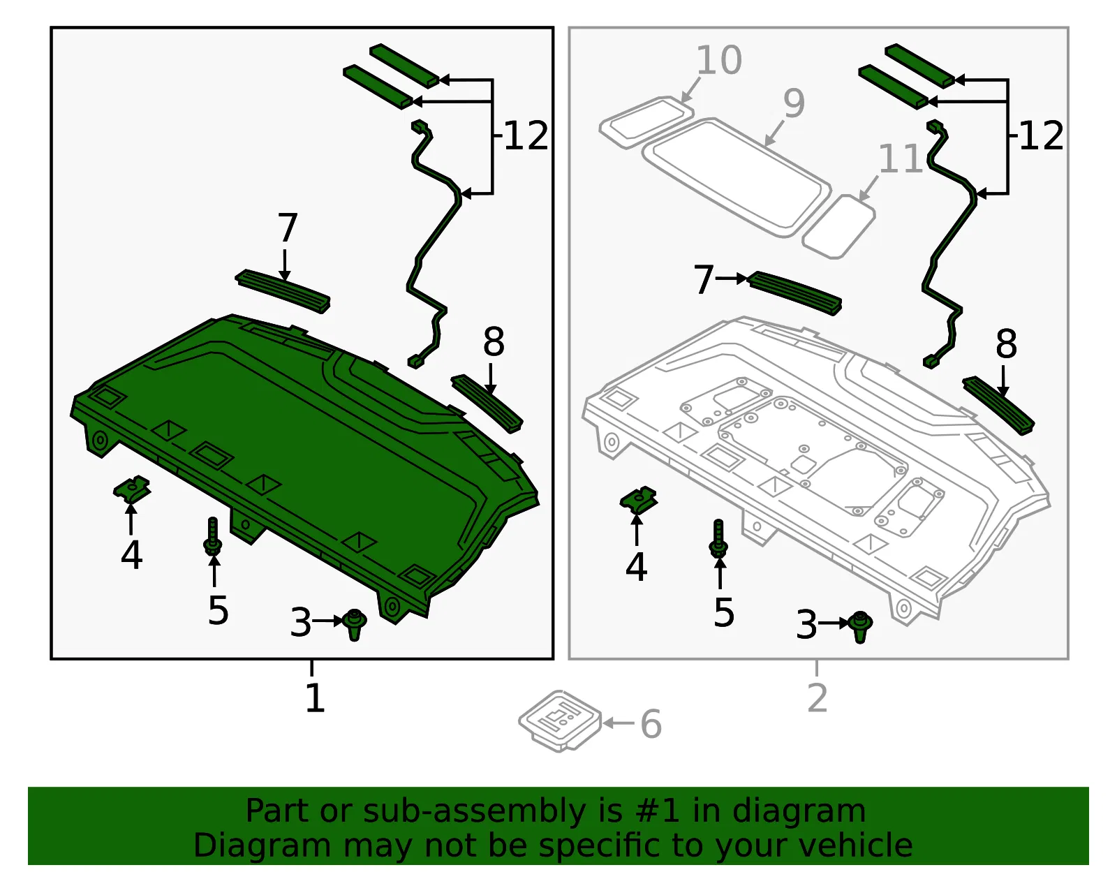 Pkg Tray Trim - Kia (85610-D4020WK) - view 2