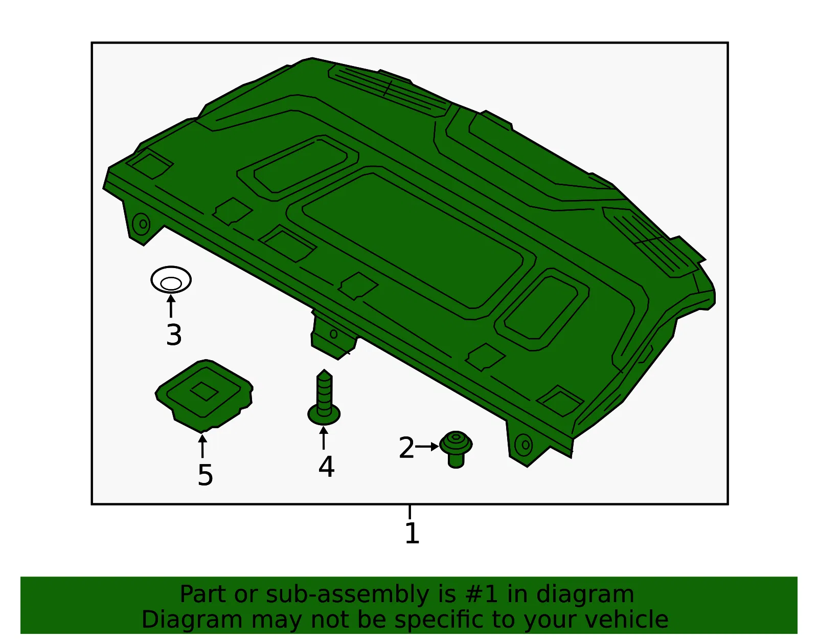 Pkg Tray Trim - Kia (85610-D5001BHH) - view 2
