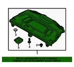 Pkg Tray Trim - Kia (85610-D5010BGH) - view 4