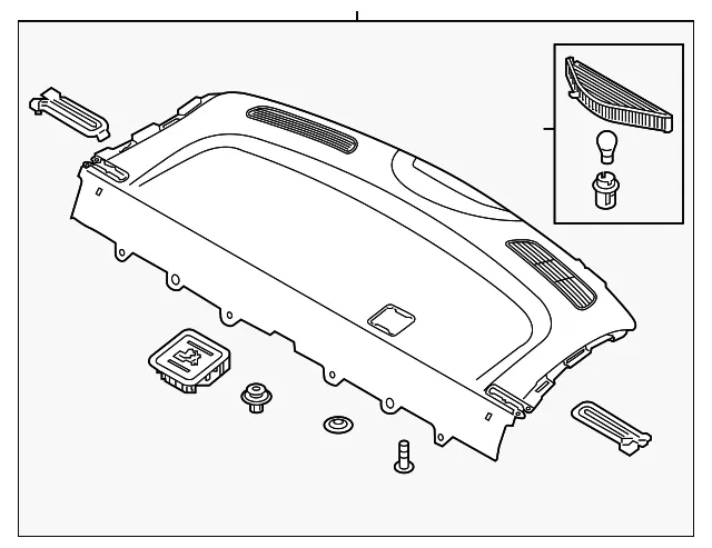 Pkg Tray Trim - Kia (85610-H9040WK)
