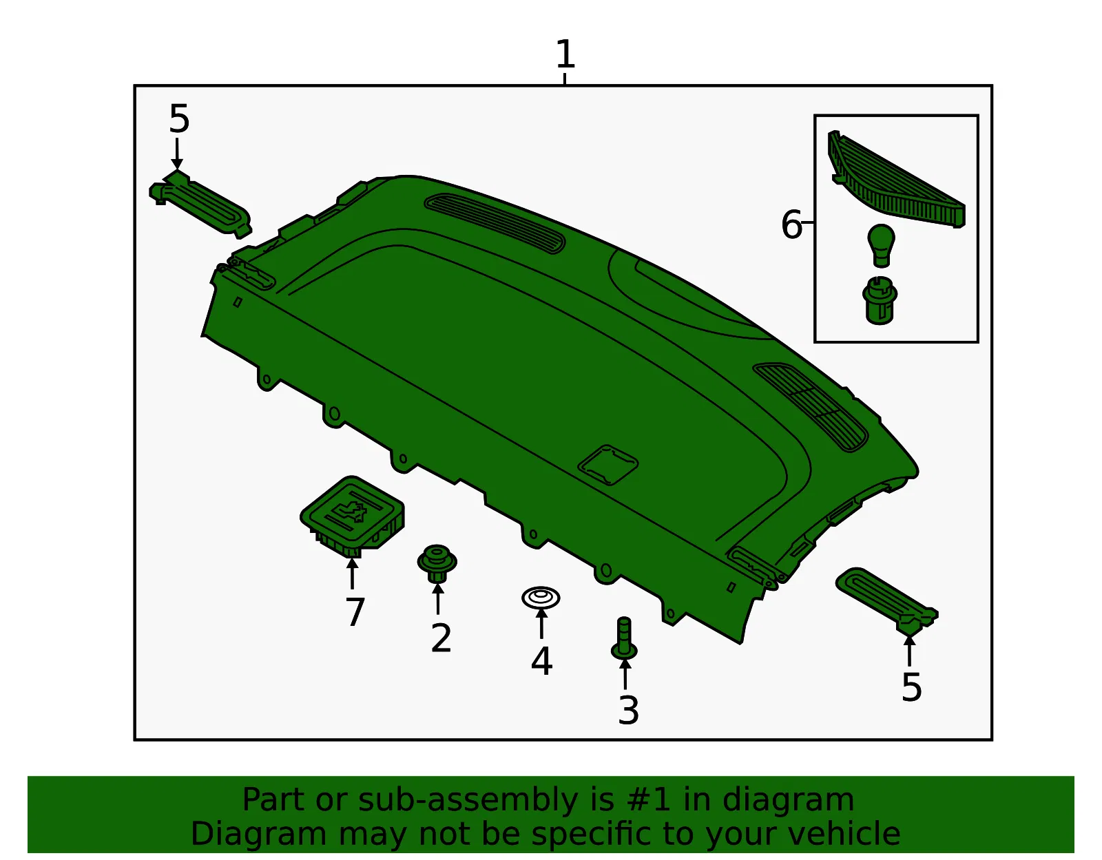 Pkg Tray Trim - Kia (85610-H9040WK) - view 2