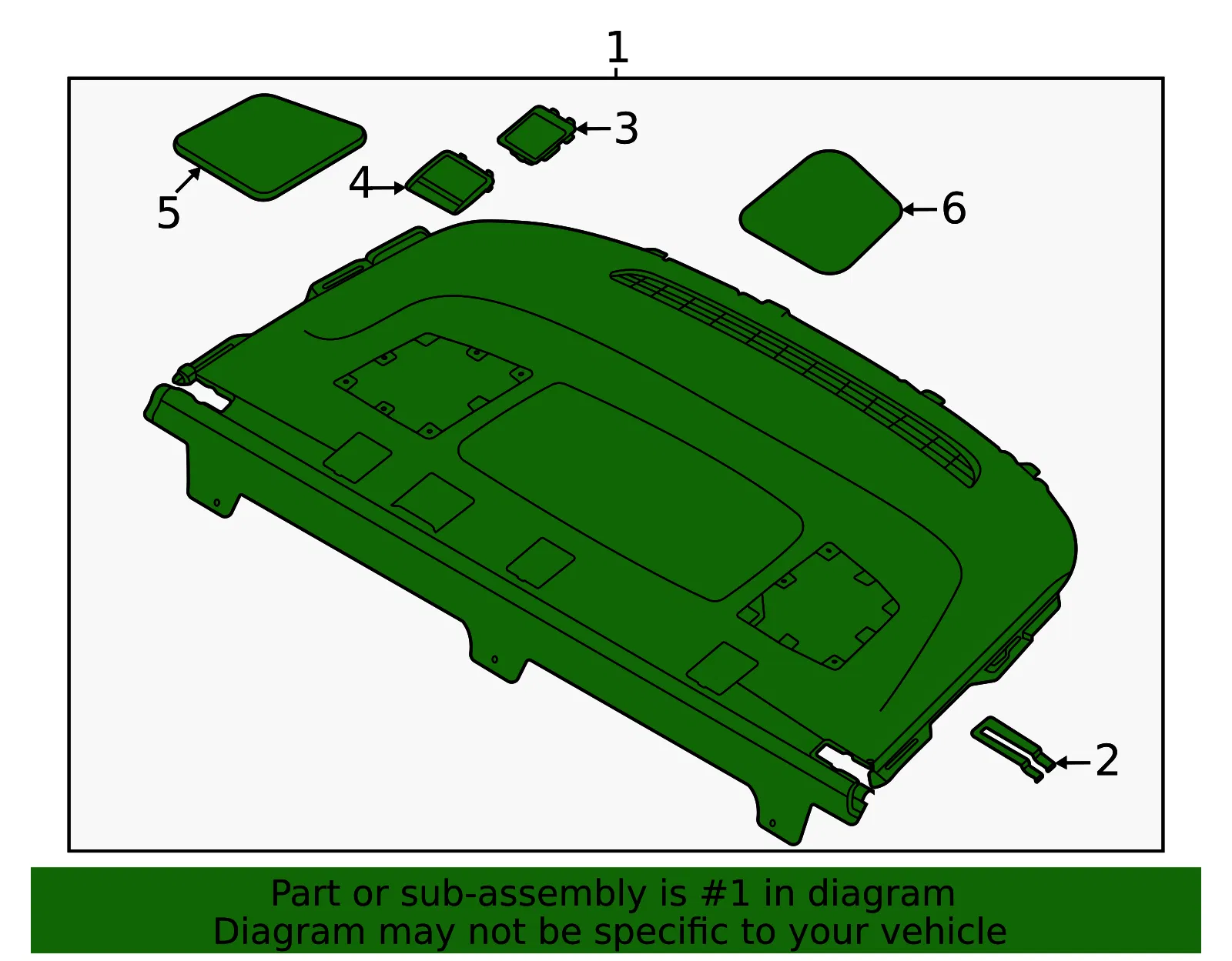 Pkg Tray Trim - Kia (85610-L2200) - view 2