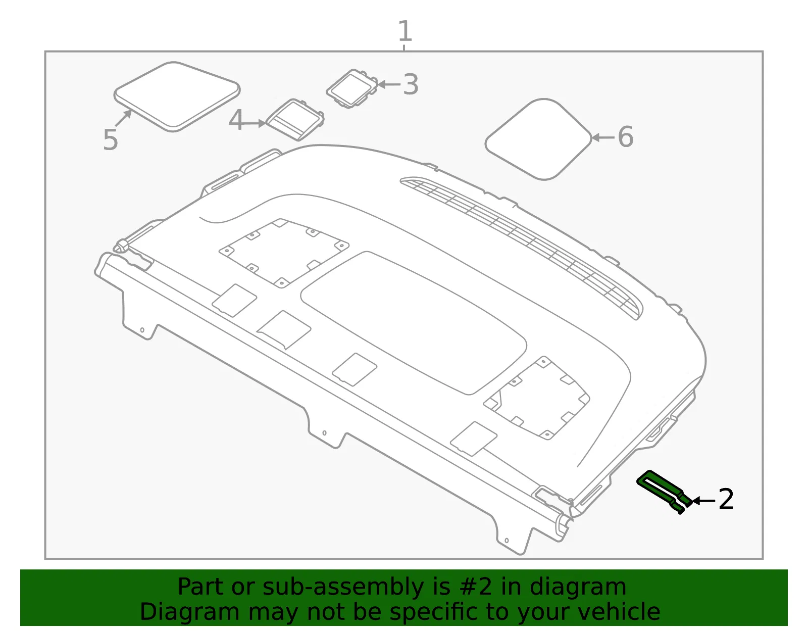 Pkg Tray Trim Guide - Kia (85640-L2010) - view 2