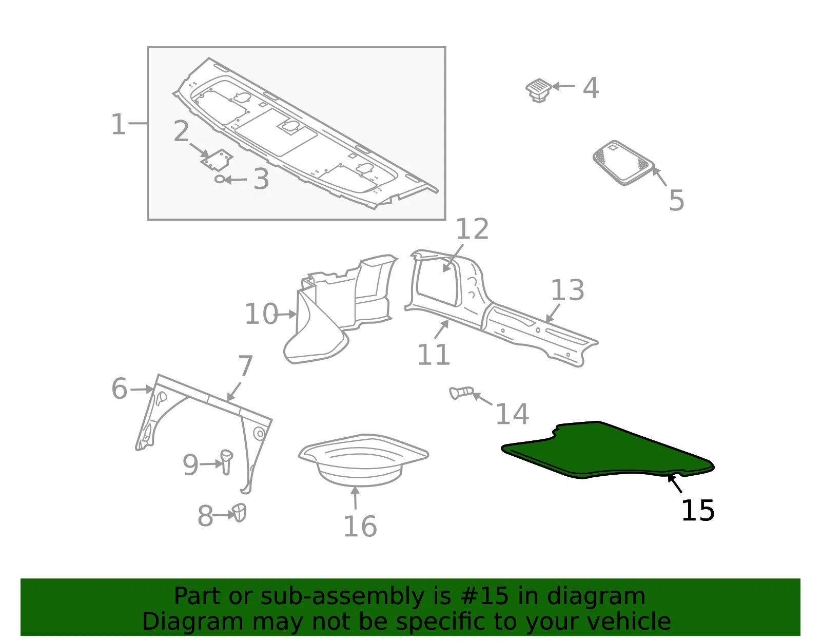Floor Mat - Kia (85702-3C600AQ) - view 2