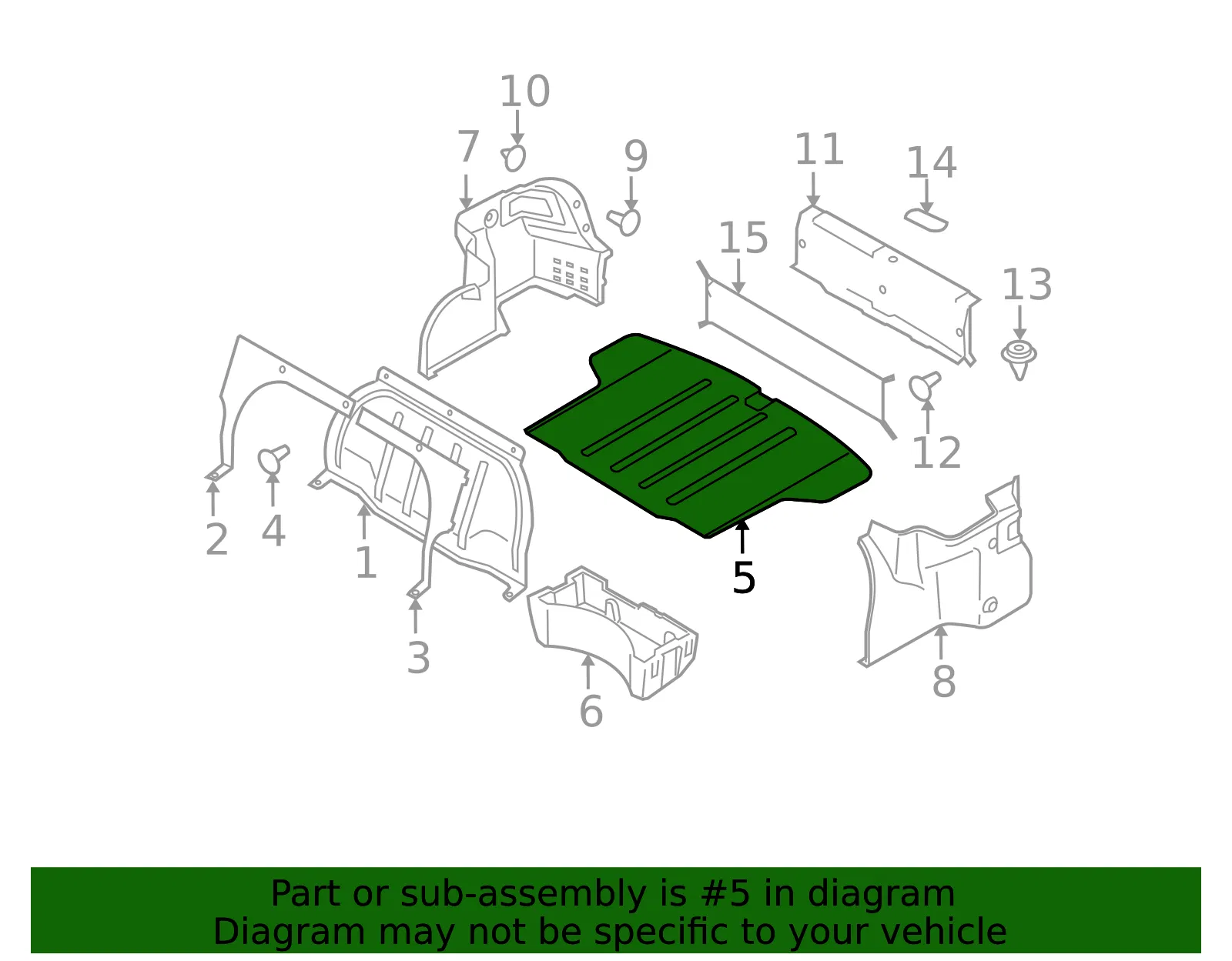 Trunk Mat - Kia (85710-1G050CA) - view 2