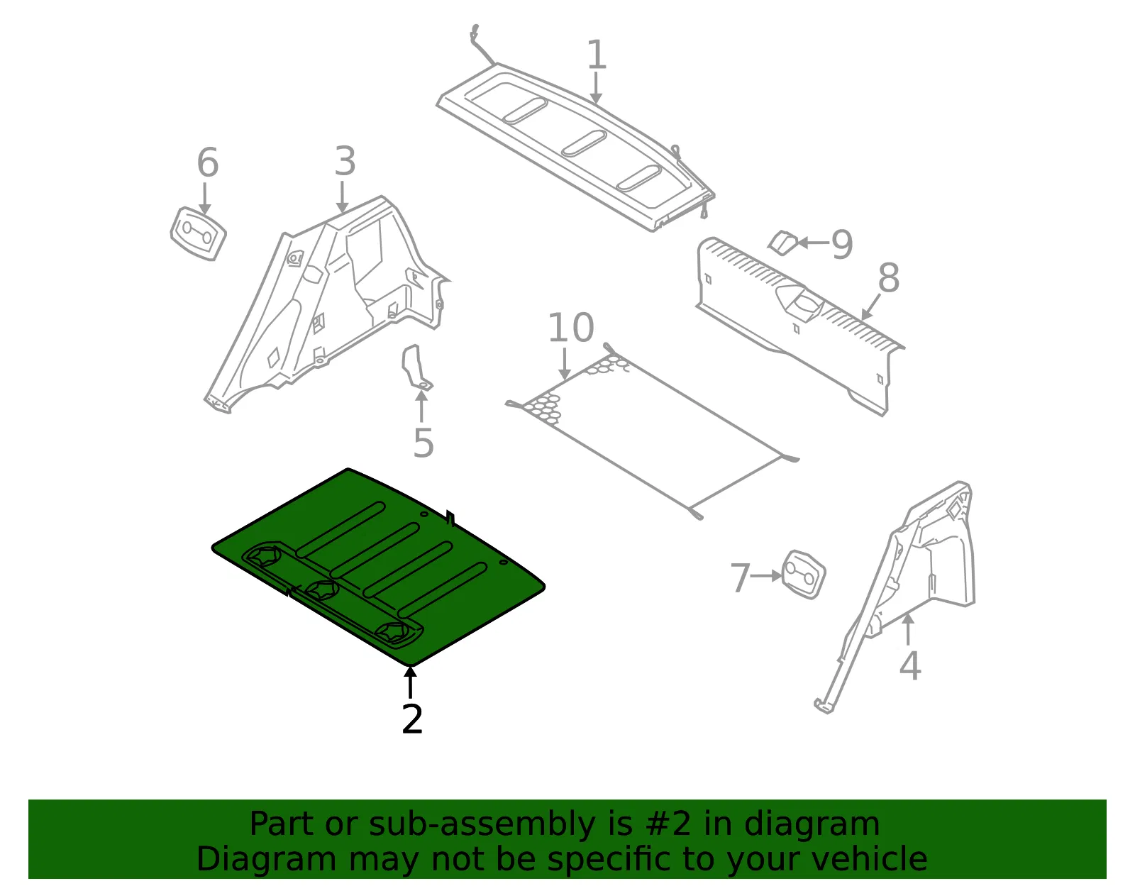 Trunk Mat - Kia (85710-1G504XI) - view 2