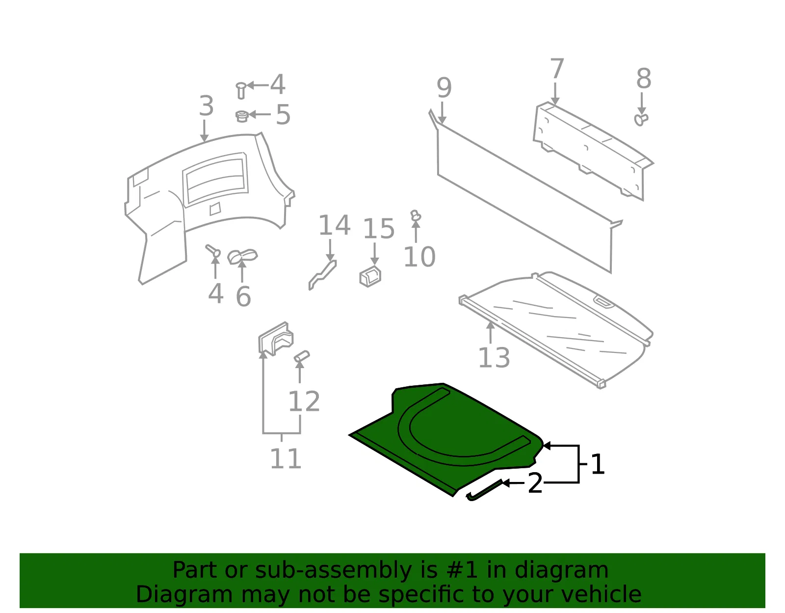 Trunk Mat - Kia (85710-FD30008) - view 2