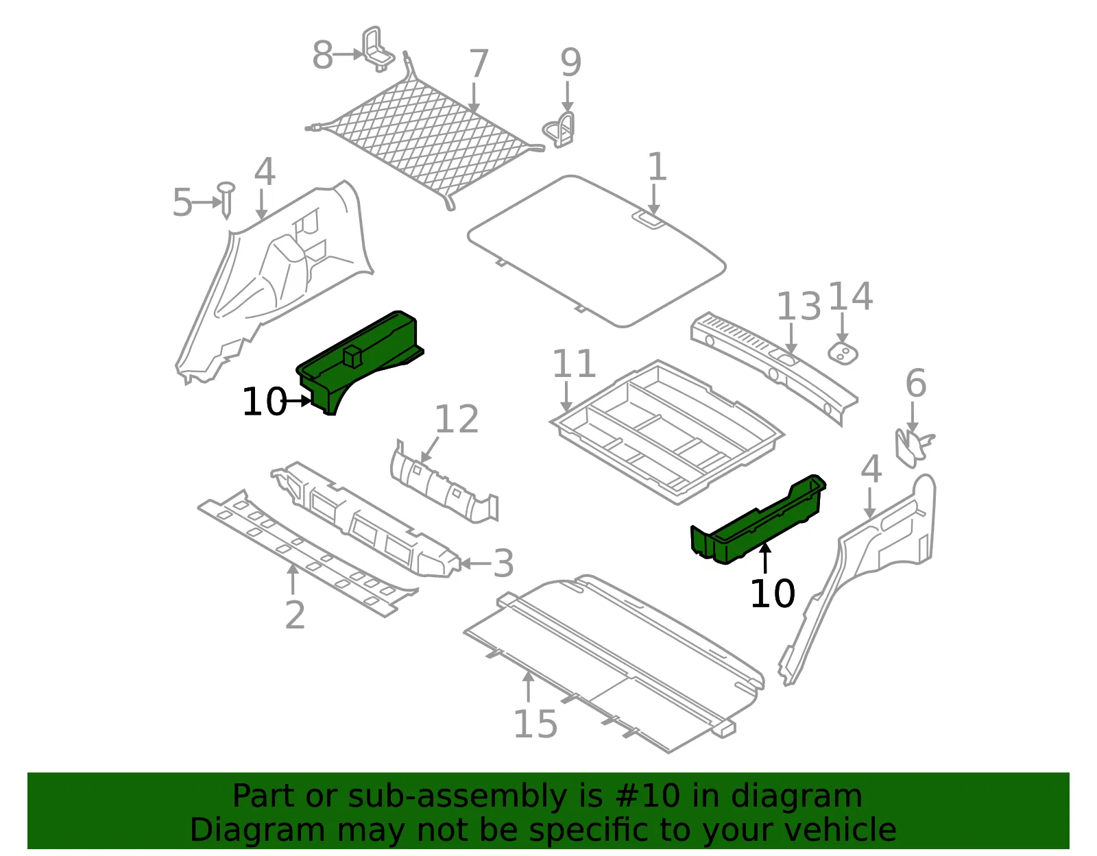 Compartment - Passenger Side (RH) - Kia (85715-1F050EZ) - view 2