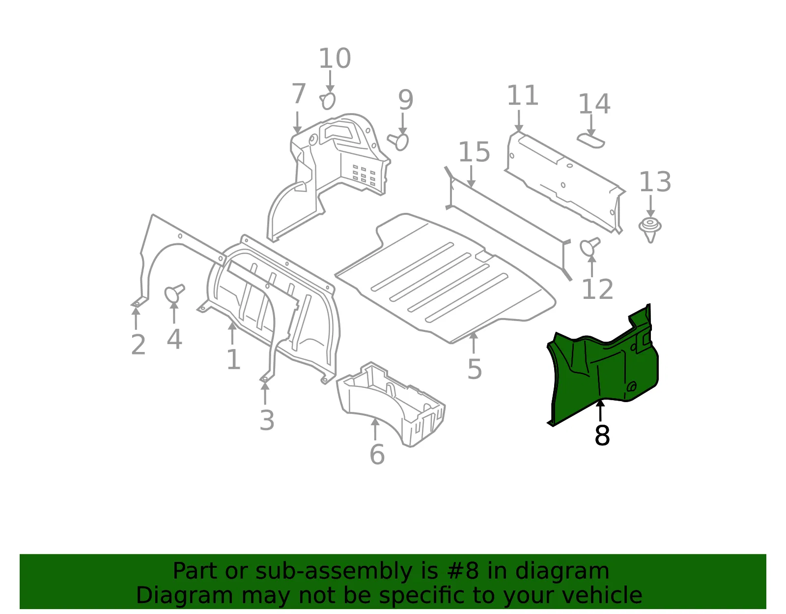 Side Trim Panel - Kia (85730-1G002CA) - view 2