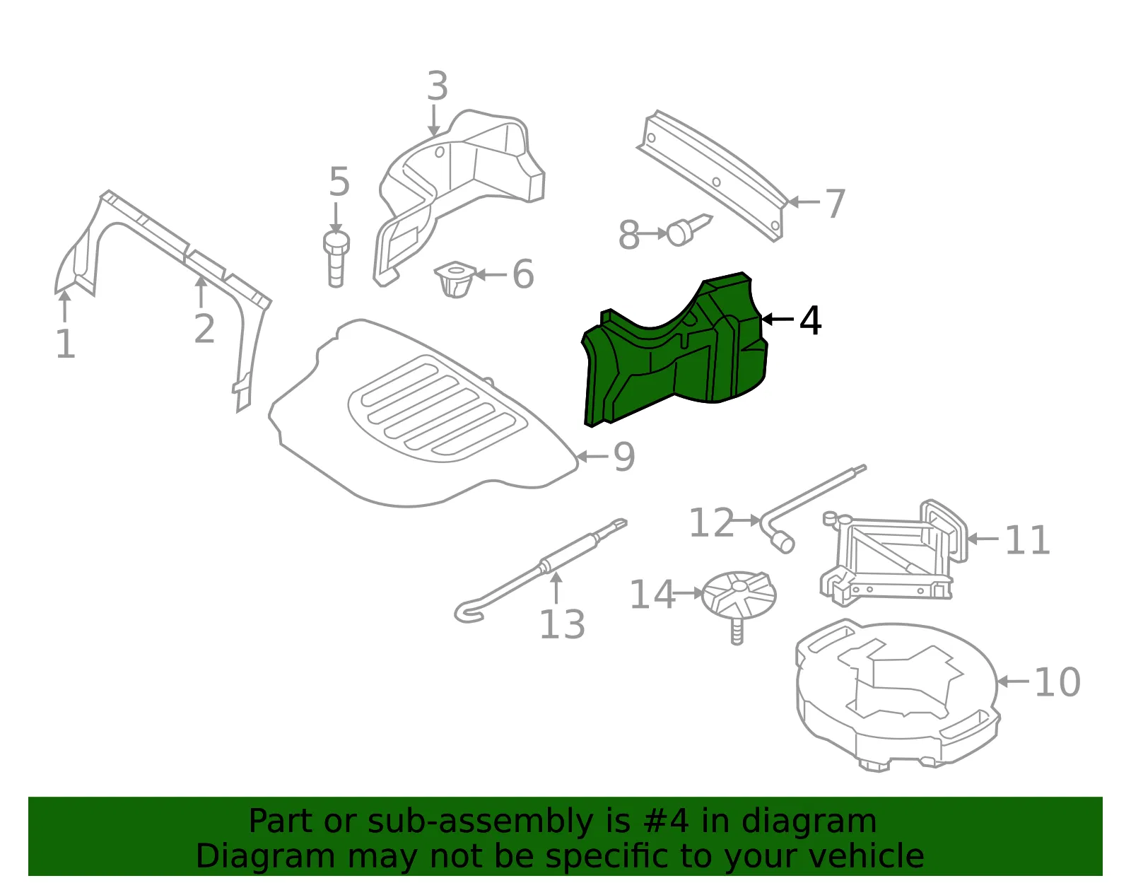 Trunk Side Trim - Kia (85730-2G900VA) - view 2