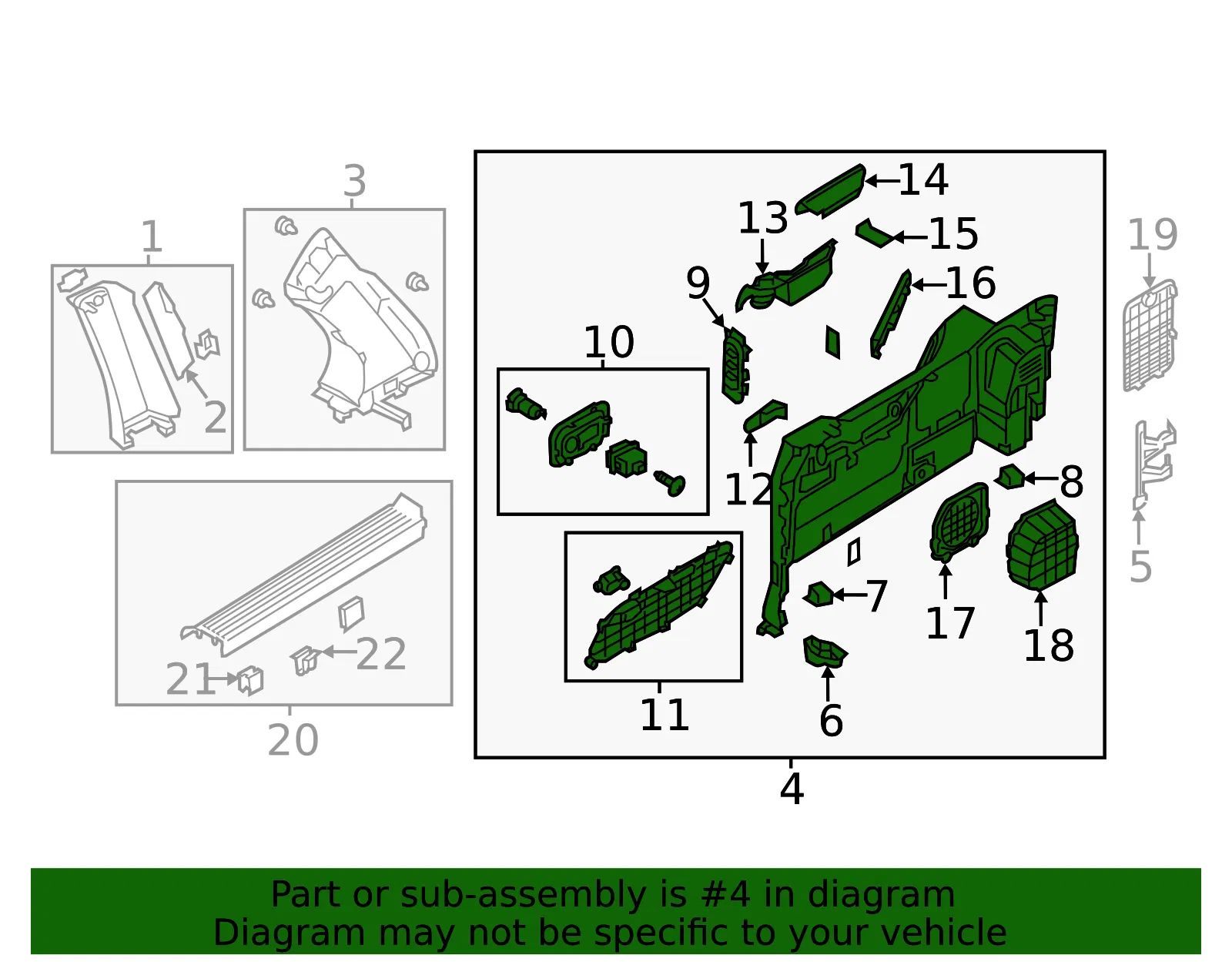 Lower Trim Panel - Kia (85730-4D811AD1AS) - view 2