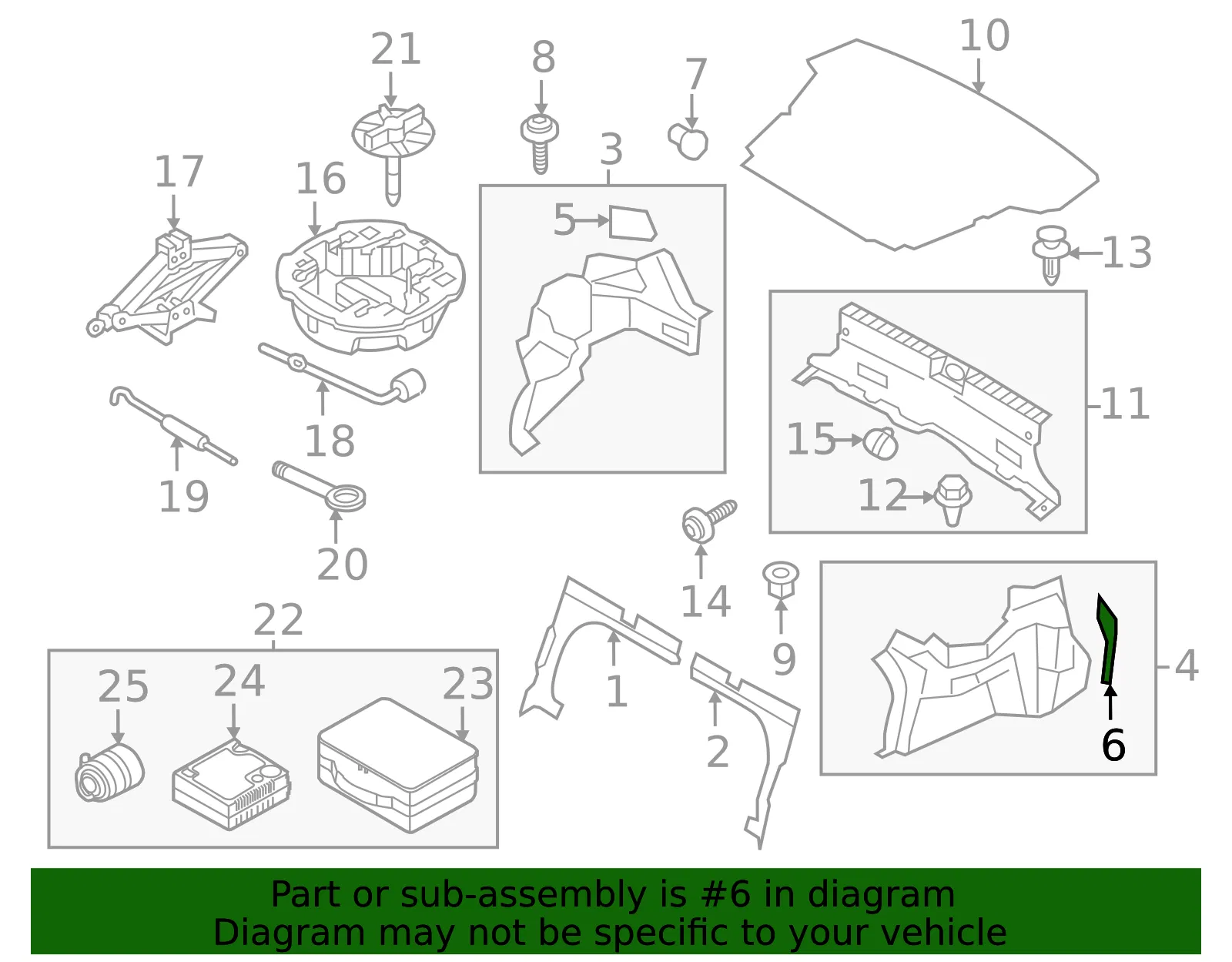 Trunk Trim Panel - Kia (85730-4U000VA) - view 2
