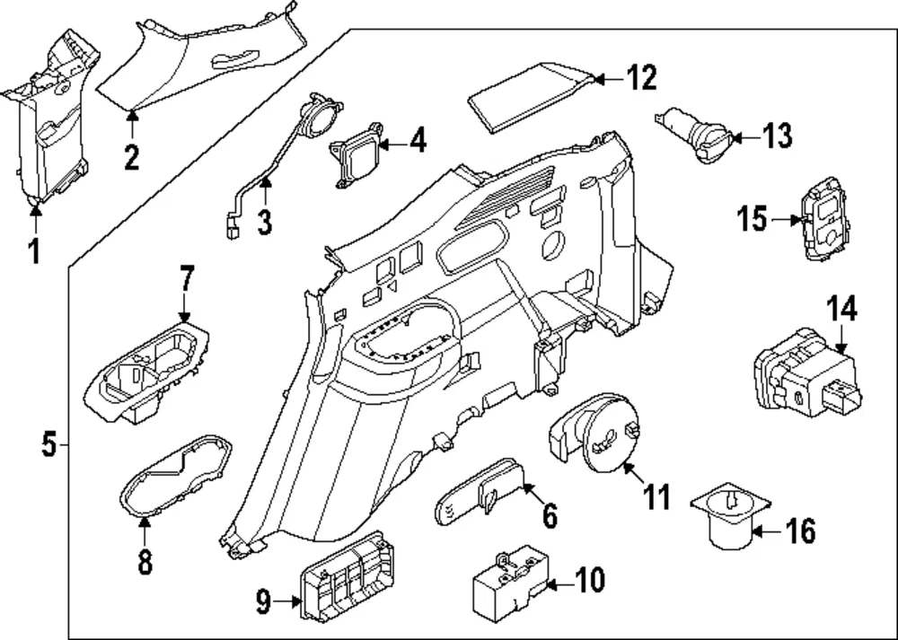 Storage Tray - Kia (85737-DO000CRN)