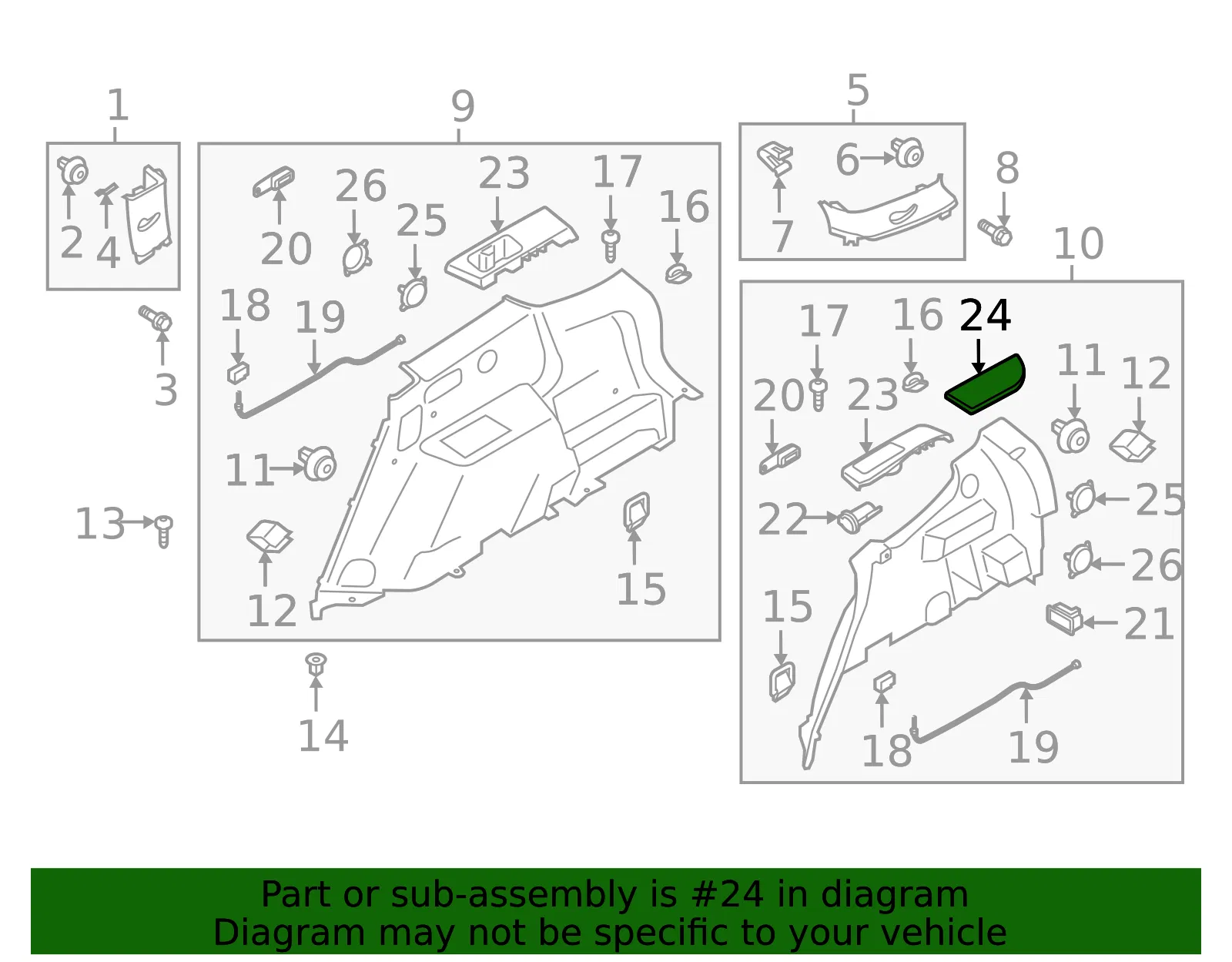 Tray - Driver's Side (LH) - Kia (85737-S9000WK) - view 2
