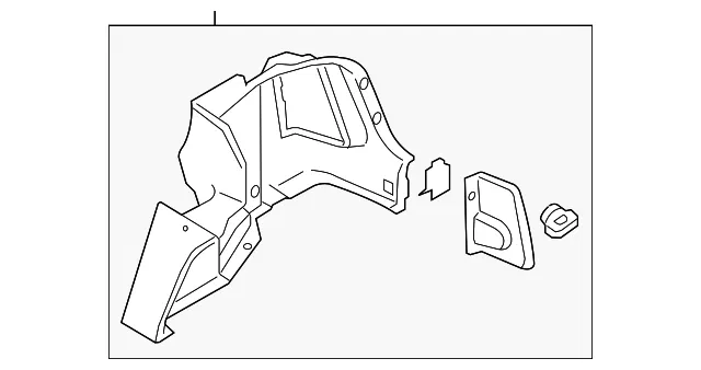 Trunk Side Trim - Passenger Side (RH) - Kia (85740-2F010)