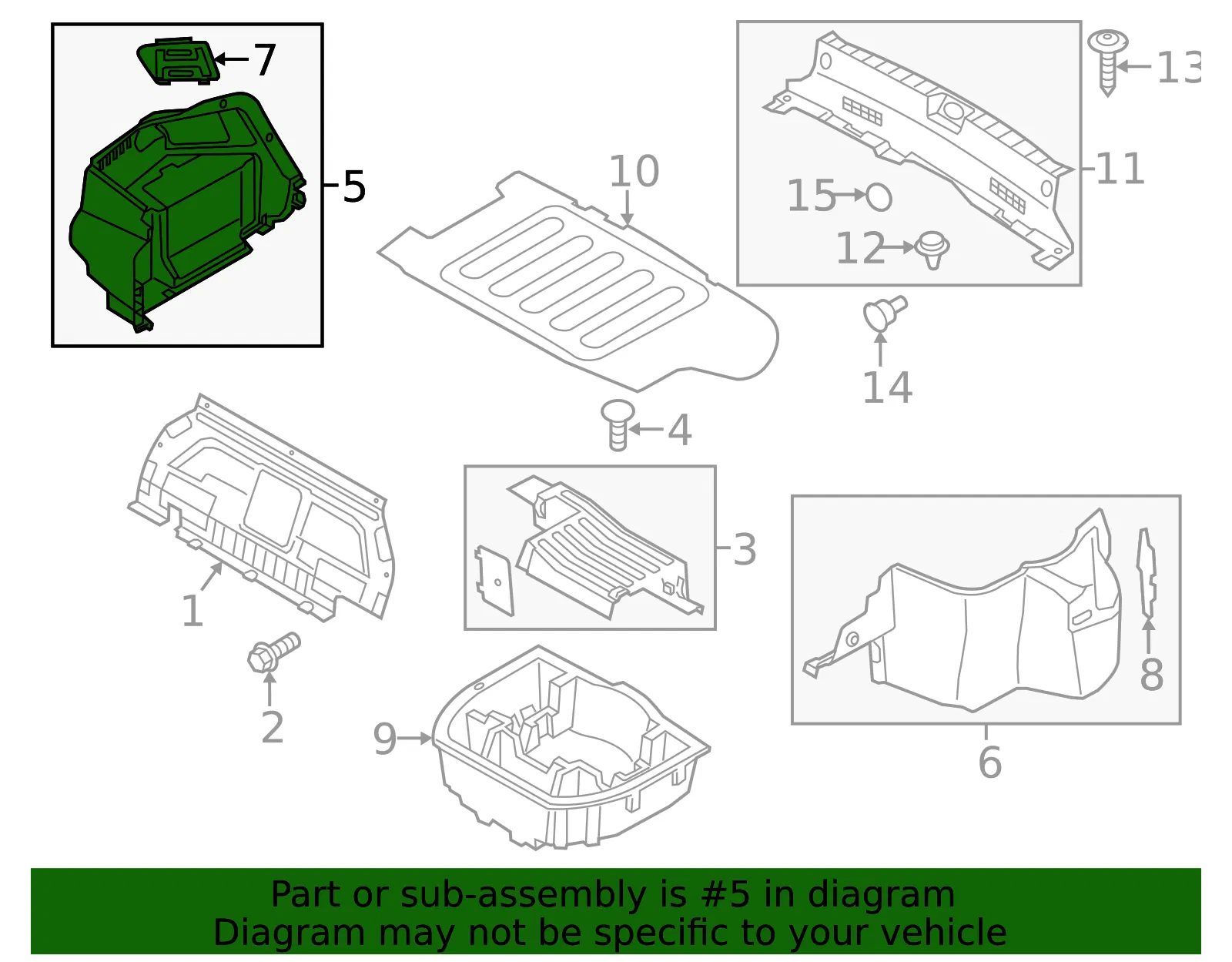 Trunk Side Trim - Kia (85740-2T500VA) - view 2