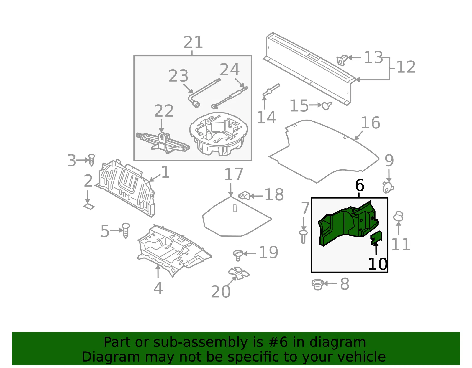 Trunk Side Trim - Kia (85740-3F500) - view 2