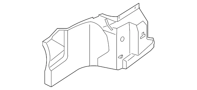 Trunk Side Trim Reinforcement - Passenger Side (RH) - Kia (85742-3F000)