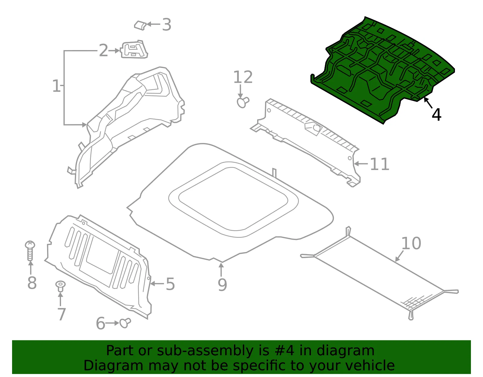 Upper Trim - Kia (85750-3R100) - view 2