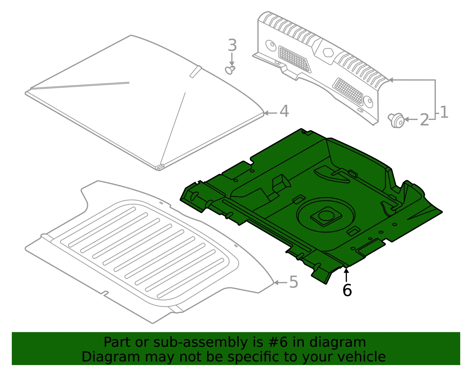 Storage Tray - Kia (85750-AT000CCV) - view 2