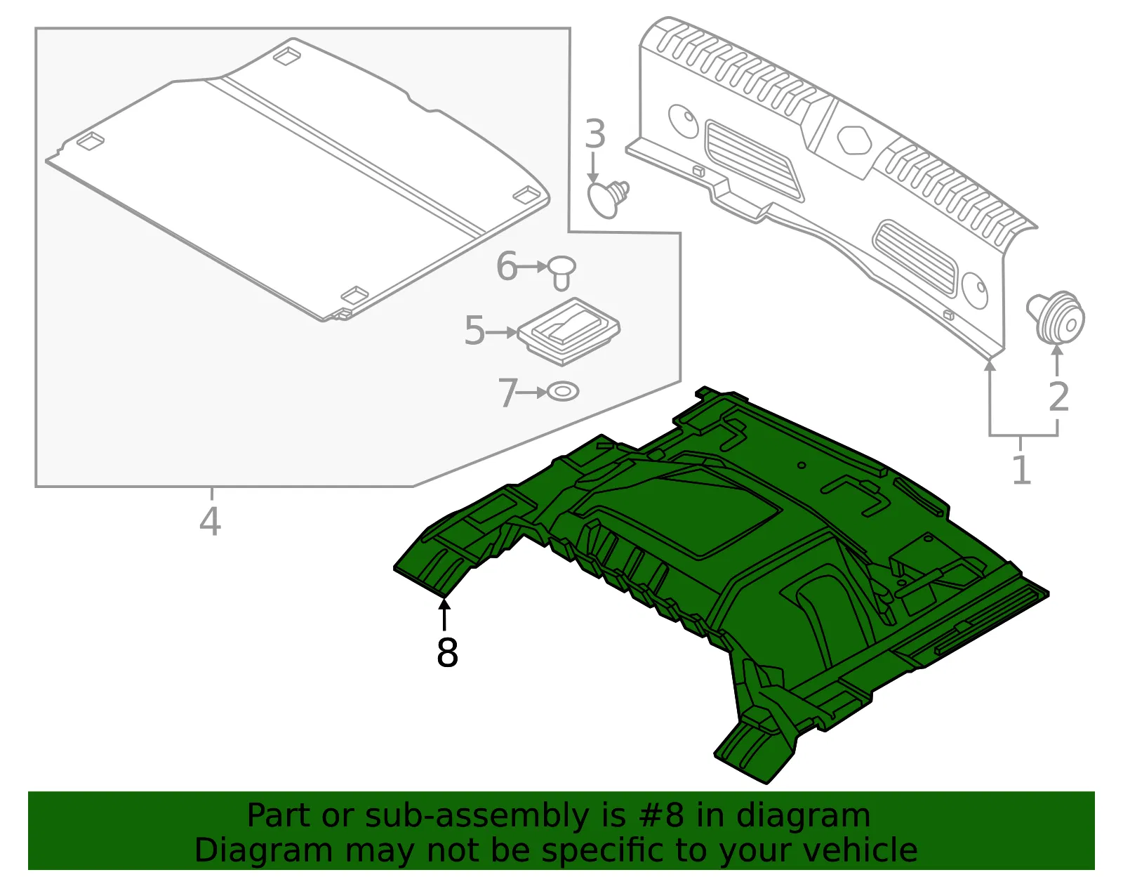 Storage Tray - Kia (85750-AT500CCV) - view 2
