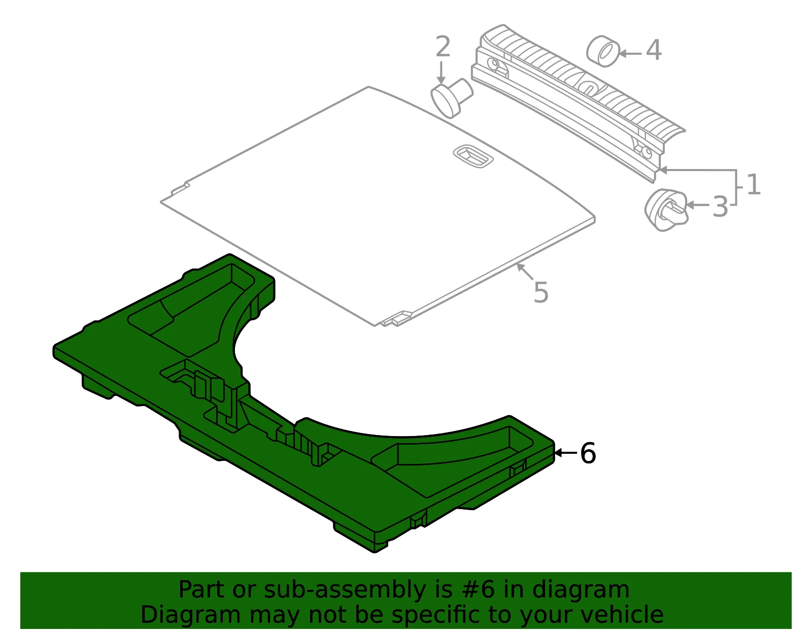 Luggage Compartment - Kia (85750-CH200) - view 2