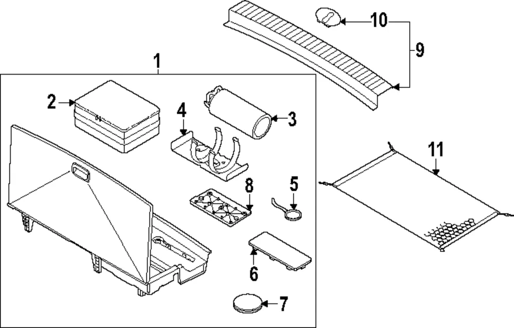 Storage Tray - Kia (85750-DO800RBQ)
