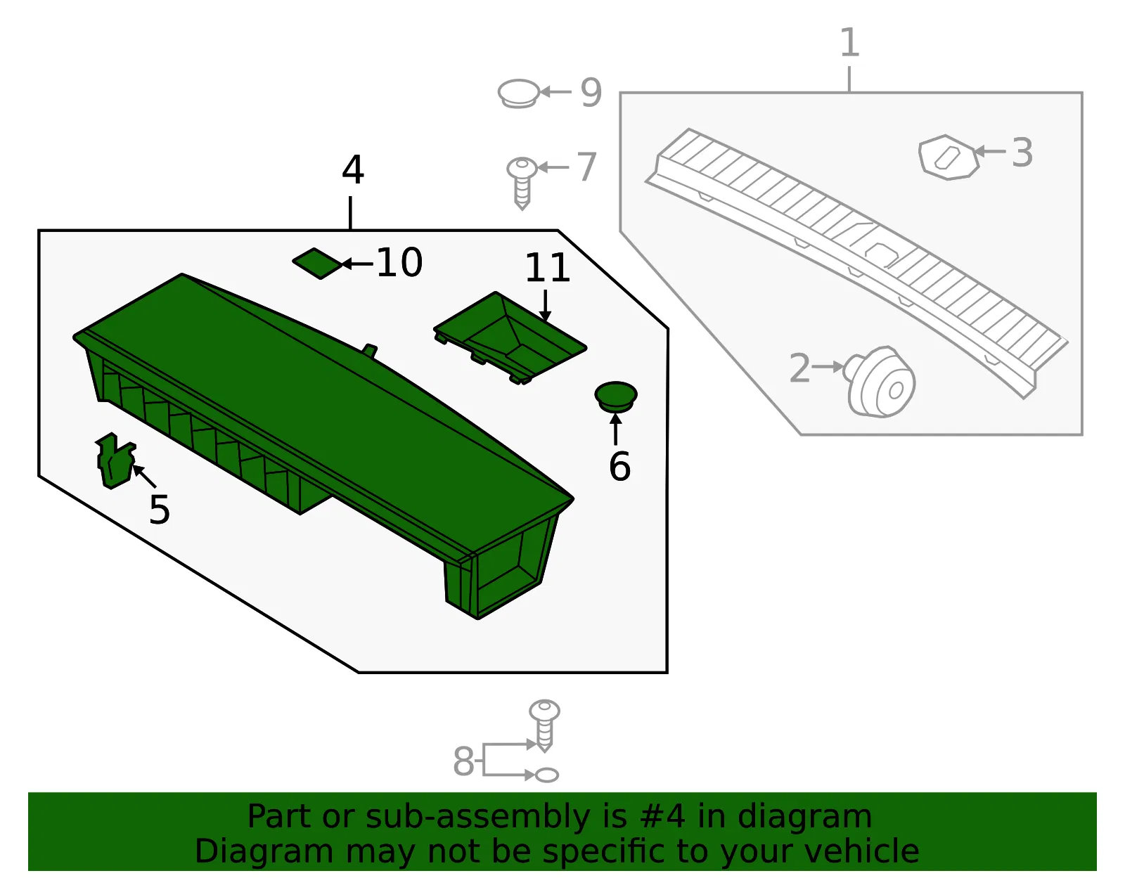 Floor Storage Compartment - Kia (85750-P4100) - view 2