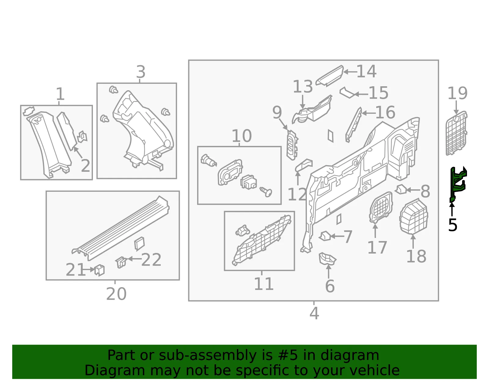 Lower Trim Panel Bracket - Kia (85755-4D001) - view 2