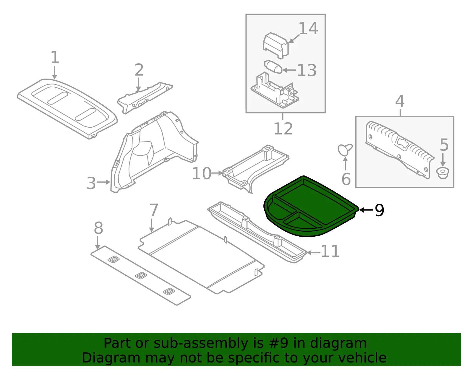 Luggage Compartment - Kia (85755-A7500) - view 2
