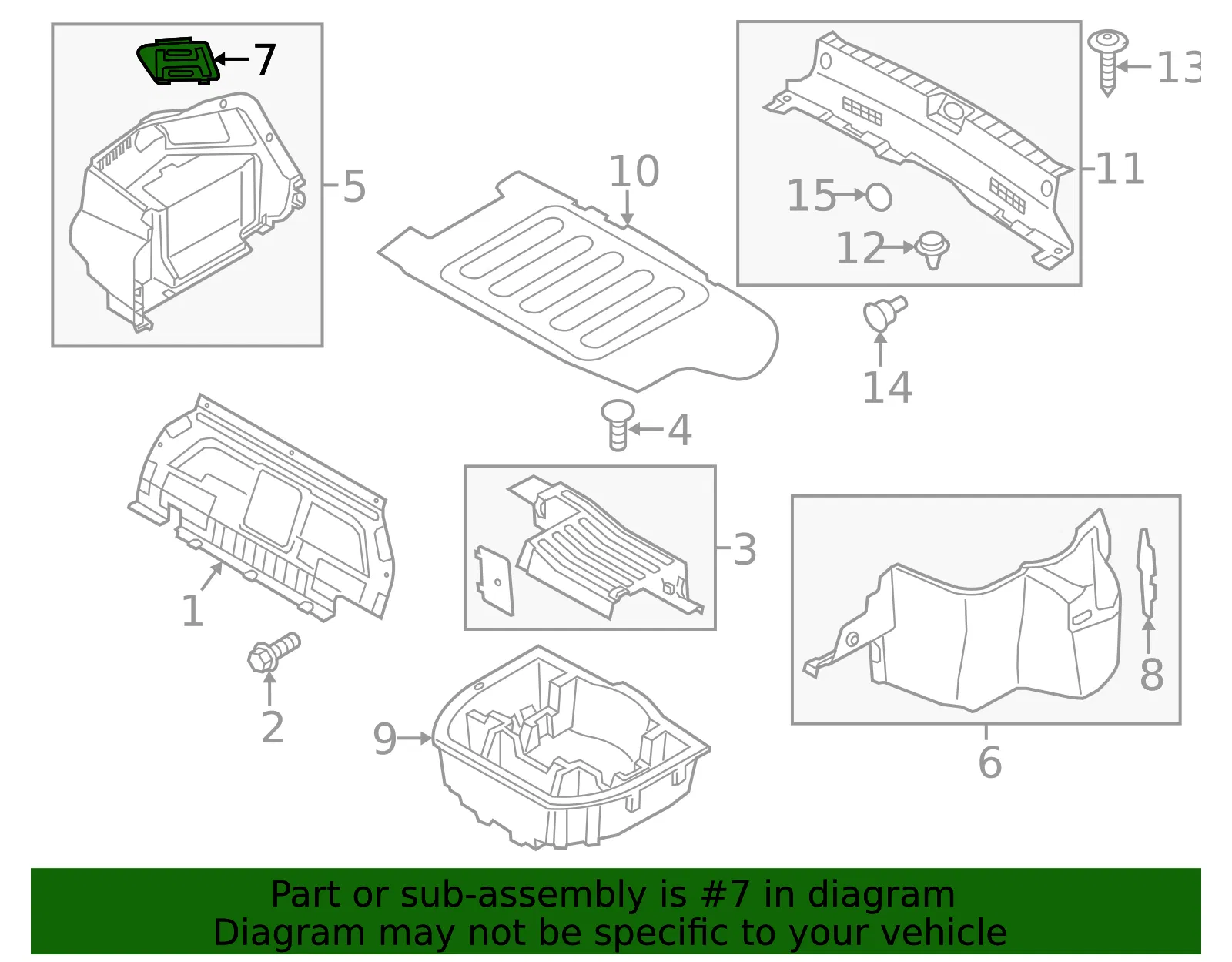 Trunk Side Trim Cover - Passenger Side (RH) - Kia (85763-2T001VA) - view 2