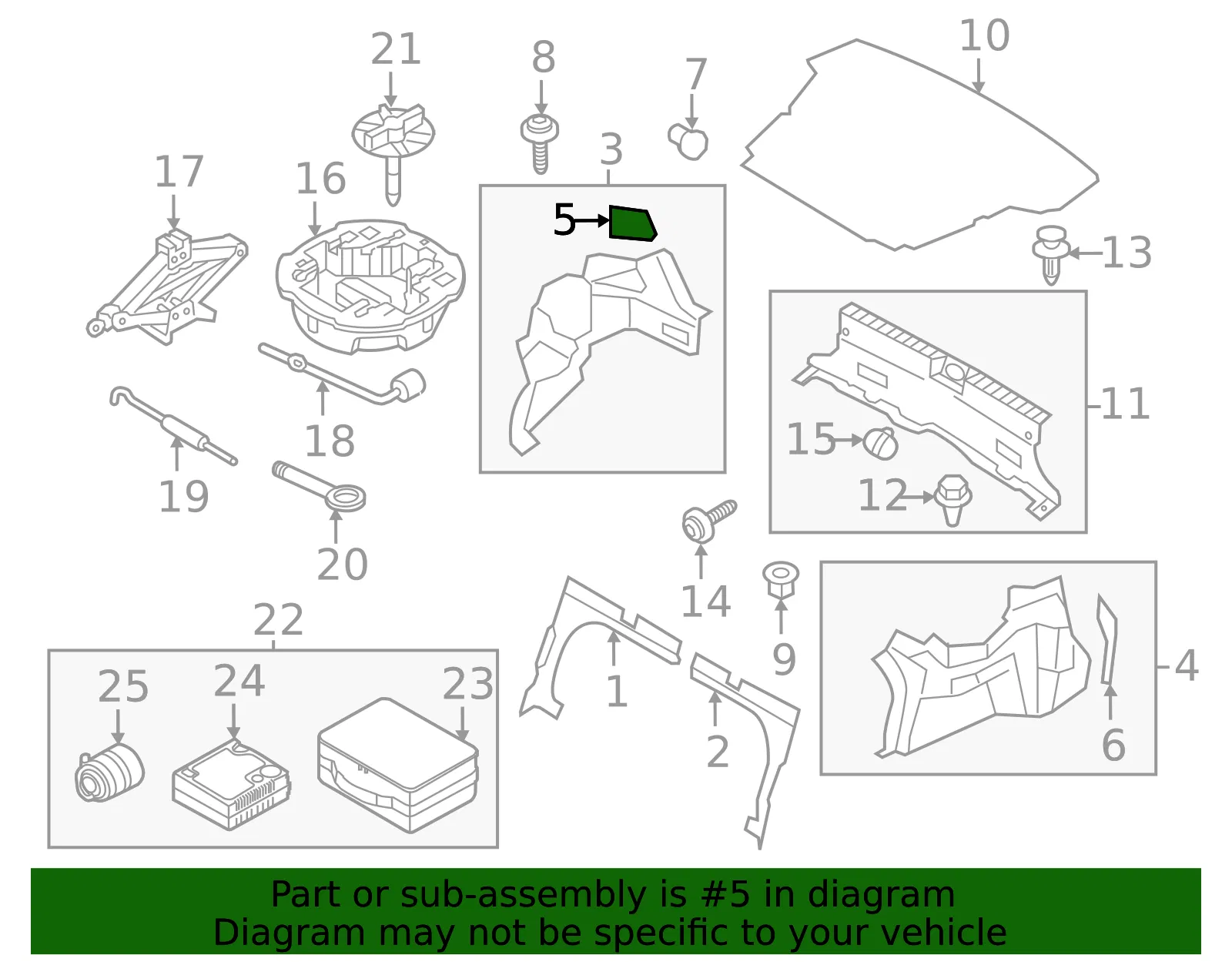 Trunk Side Trim Cover - Kia (85763-4C001VA) - view 2