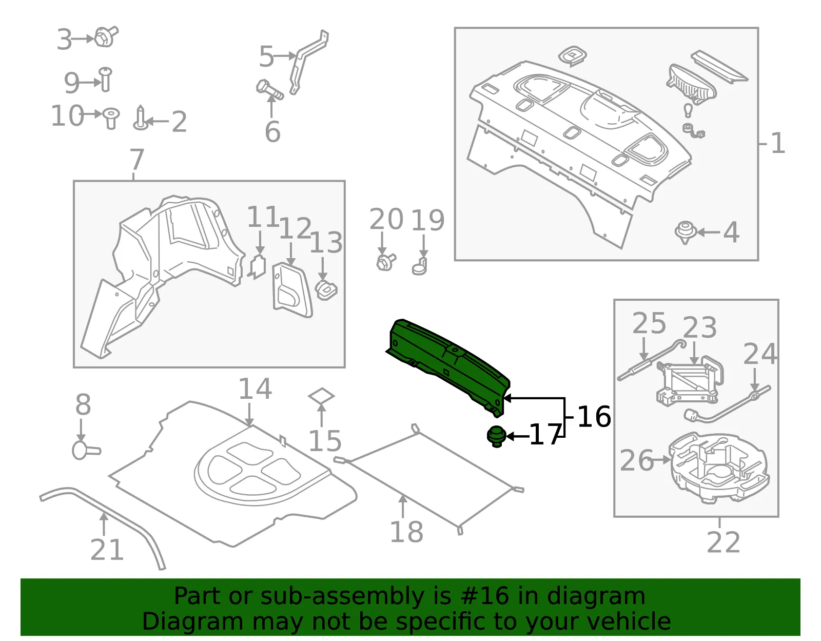 Rear Trim Panel - Kia (85770-2F900LK) - view 2