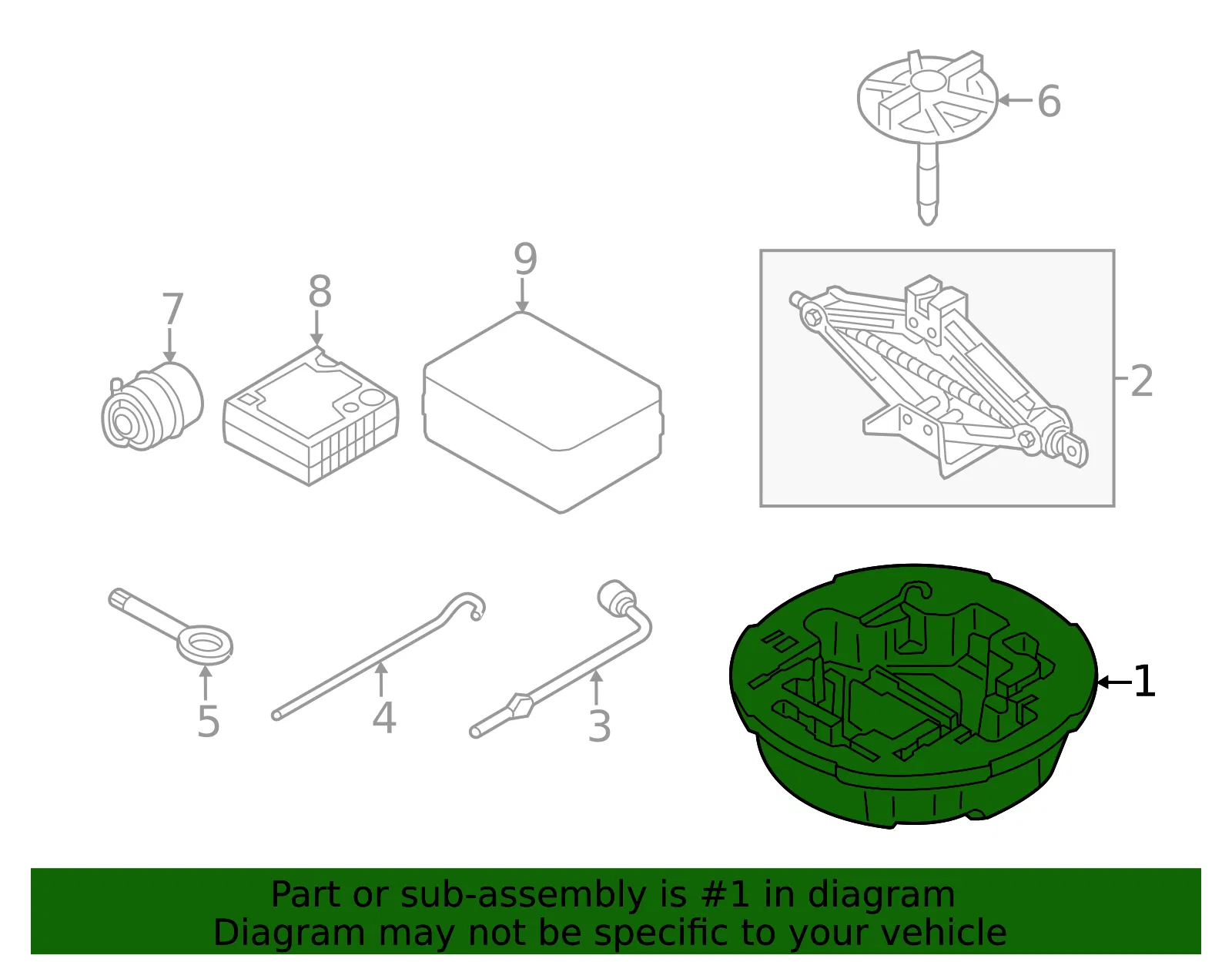 Tool Compartment - Kia (85780-4C000VA) - view 2