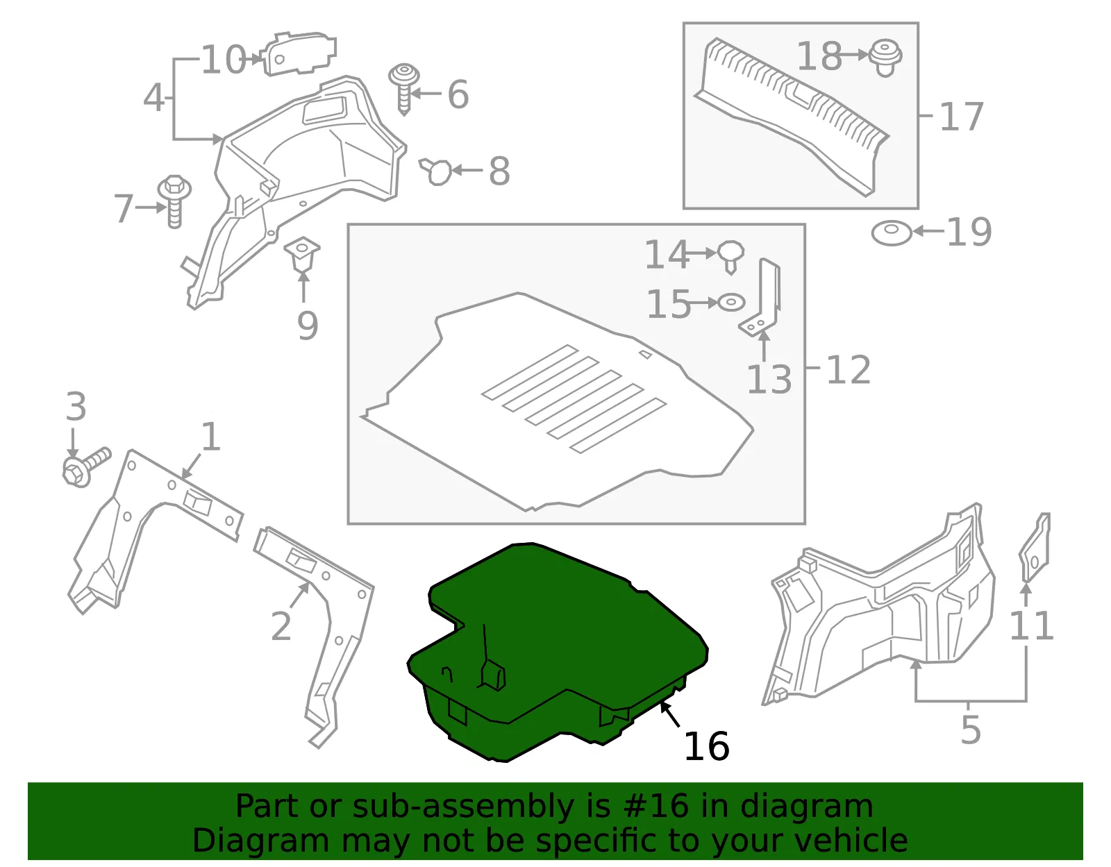 Storage Tray - Kia (85780-D5000WK) - view 2