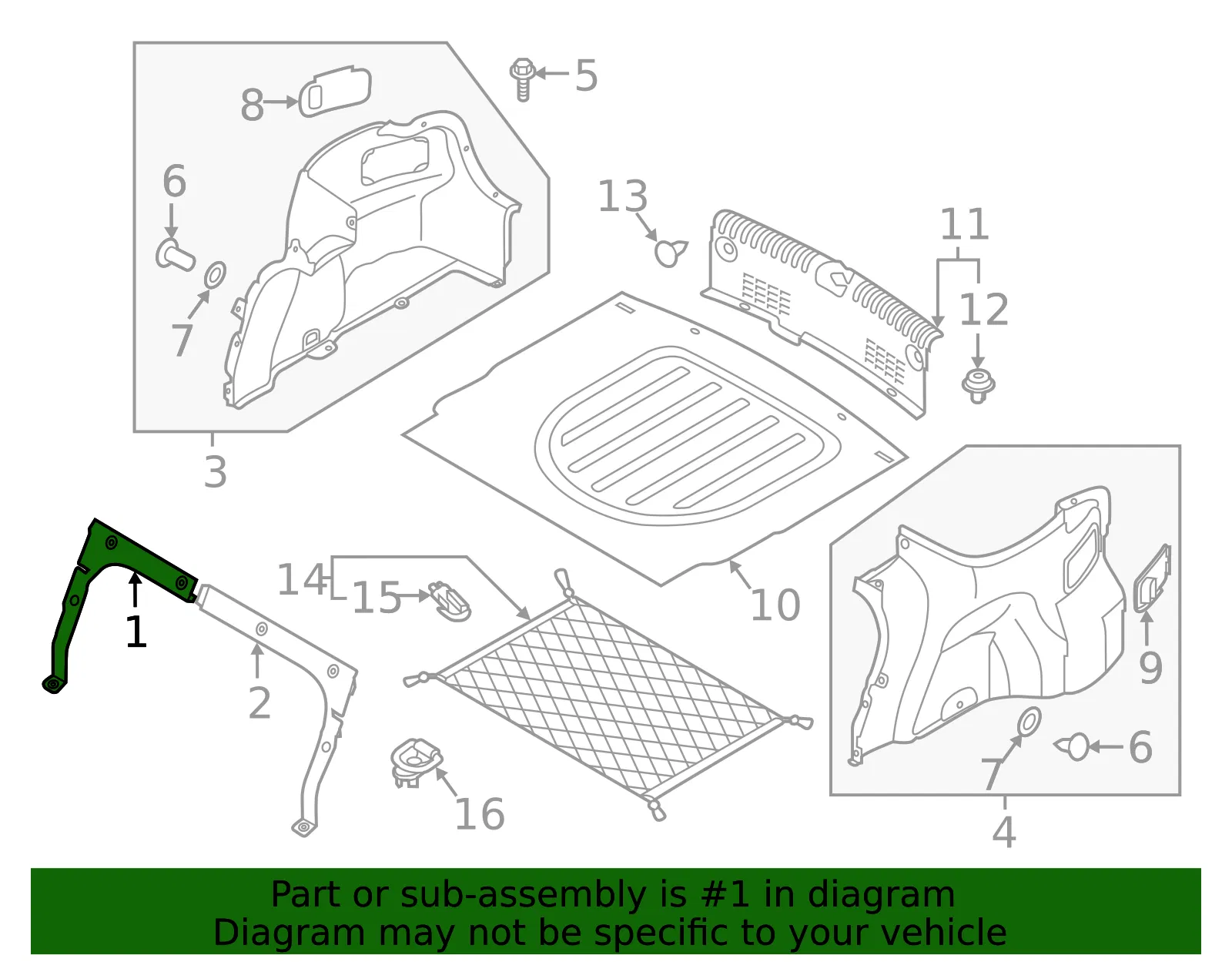 Front Trim - Kia (85785-H9000WK) - view 2
