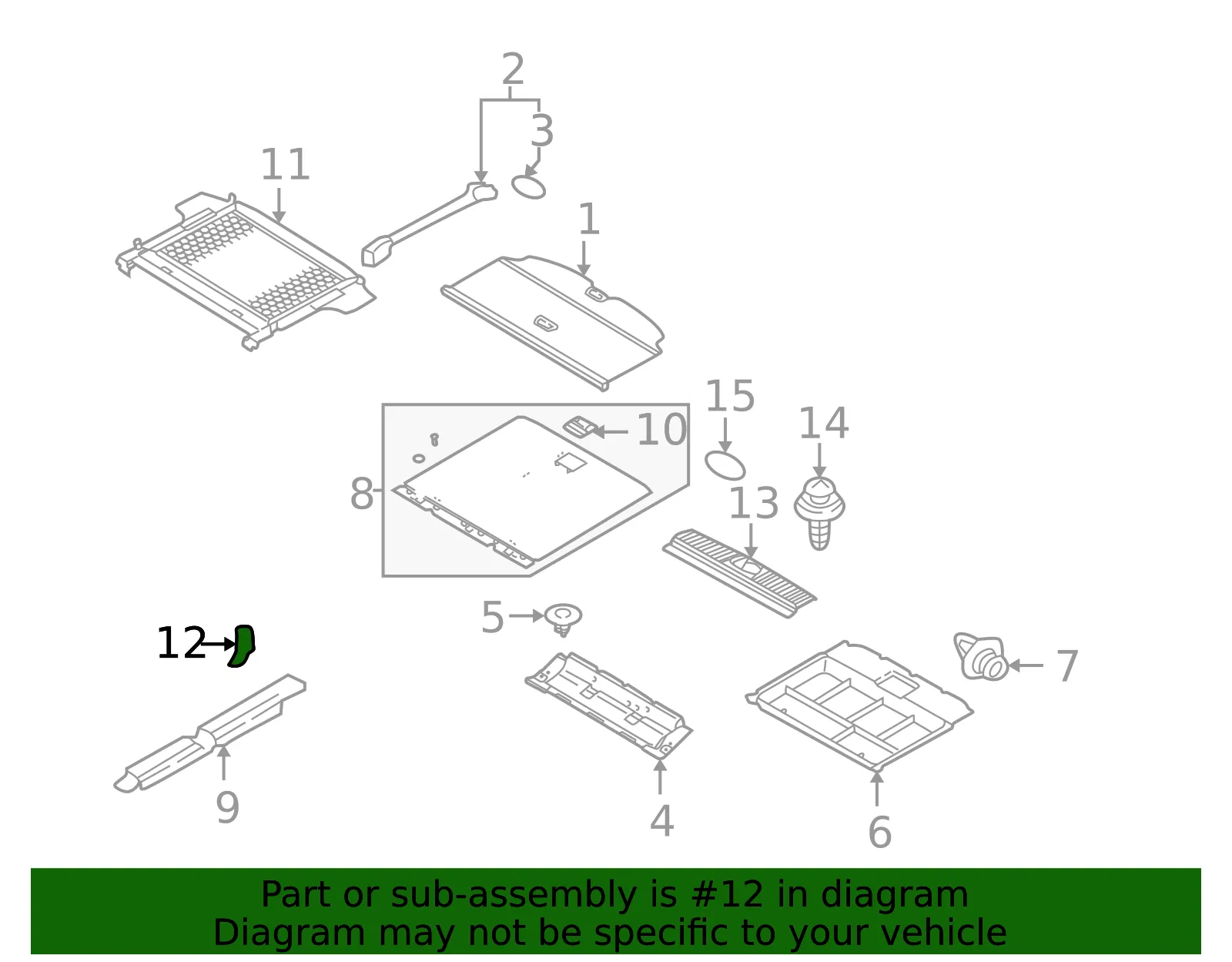 Side Trim Panel Hook - Kia (85795-3E000) - view 2