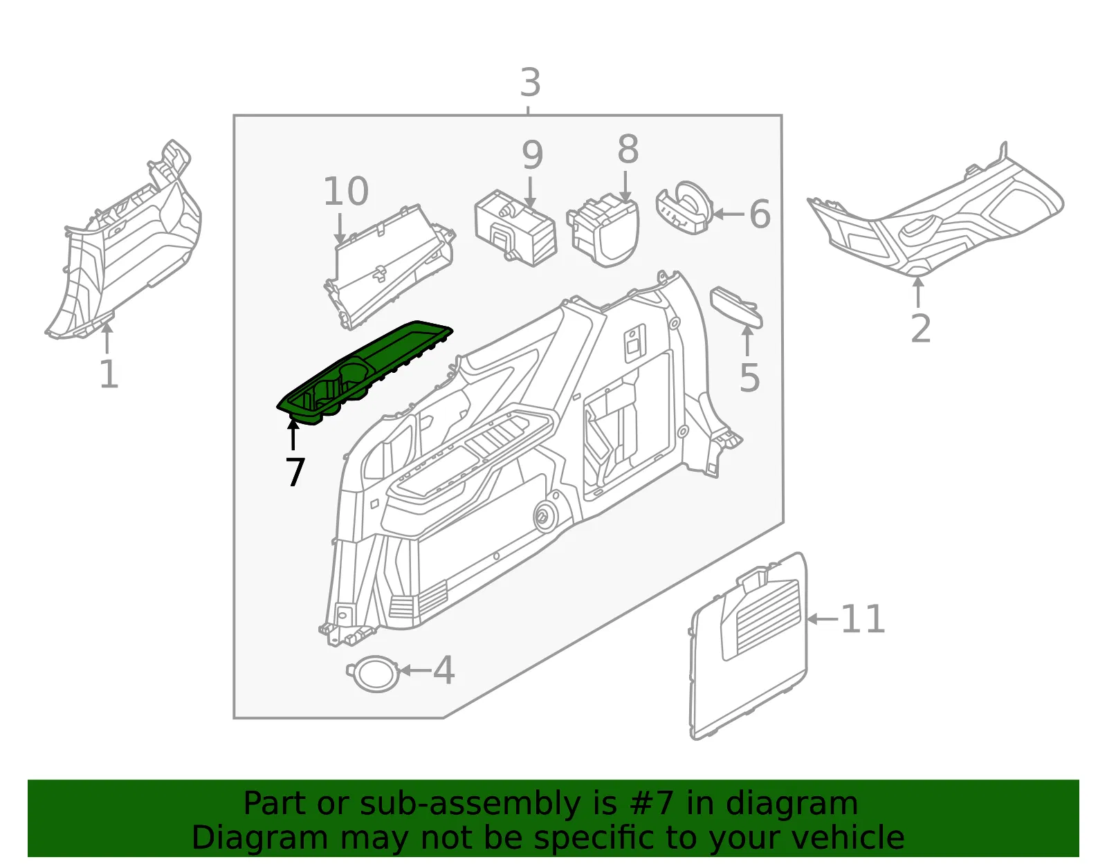 Cup Holder - Kia (857E3-R0000JY2) - view 2