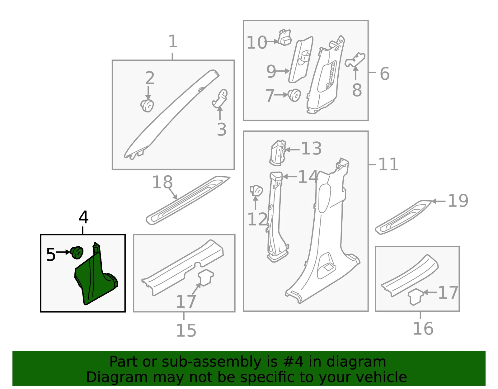 Cowl Trim - Kia (85823-2P005VA) - view 2