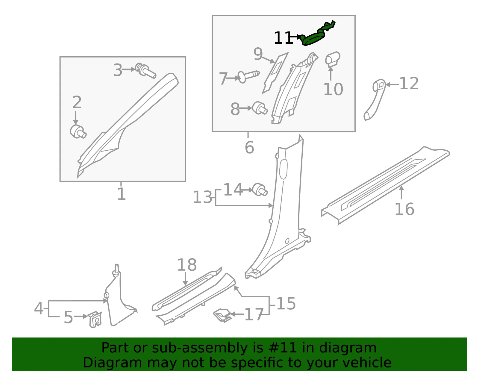 Trim Cover - Driver's Side (LH) - Kia (85832-A9000GBU) - view 2