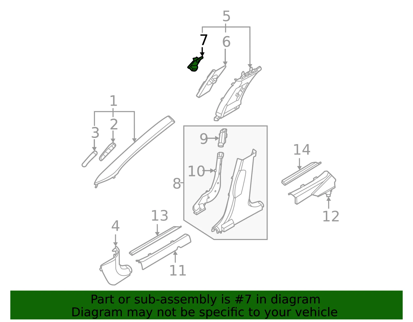Adjust Knob - Kia (85834-CV000) - view 2