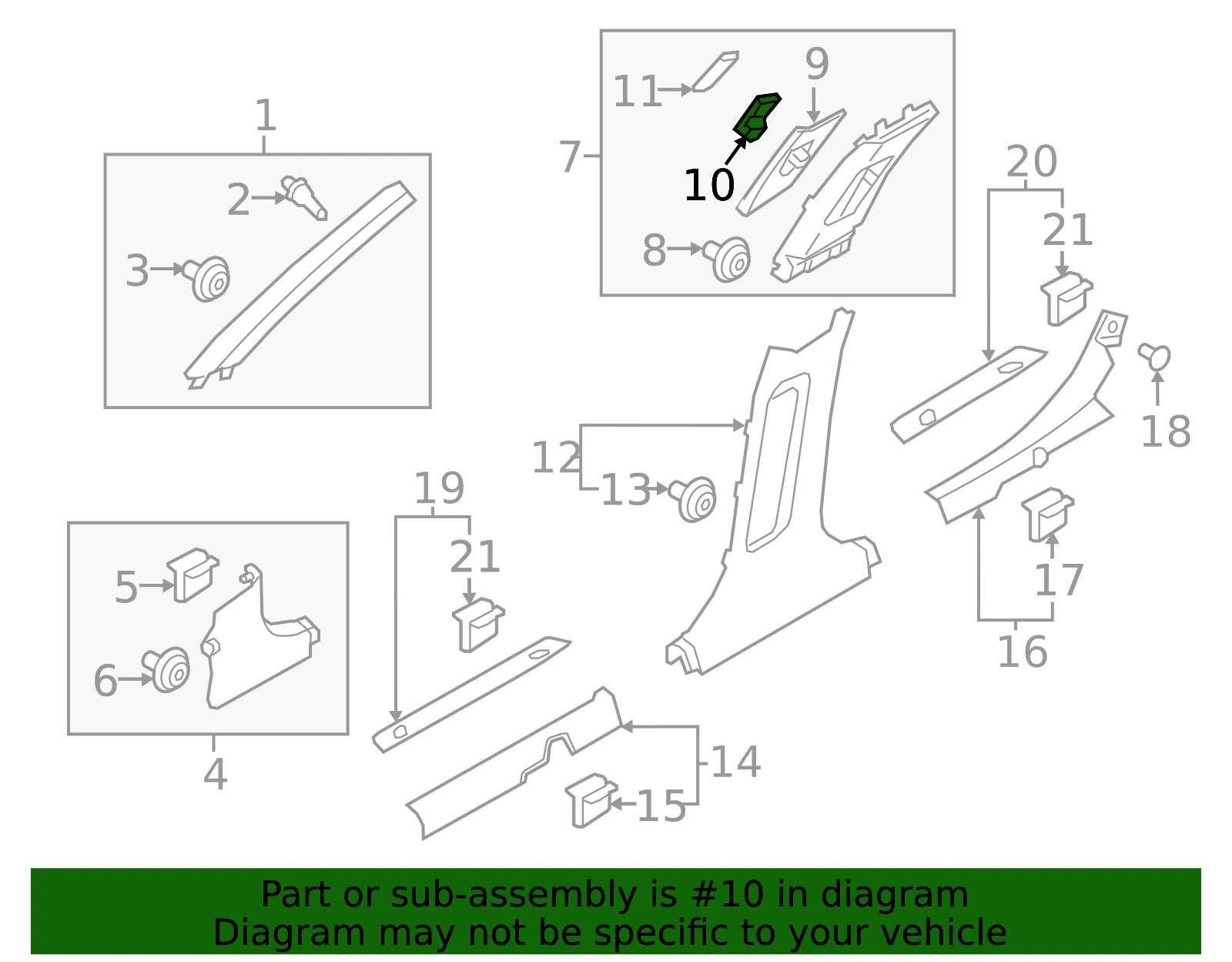 Adjust Knob - Passenger Side (RH) - Kia (85844-D5000CGA) - view 2