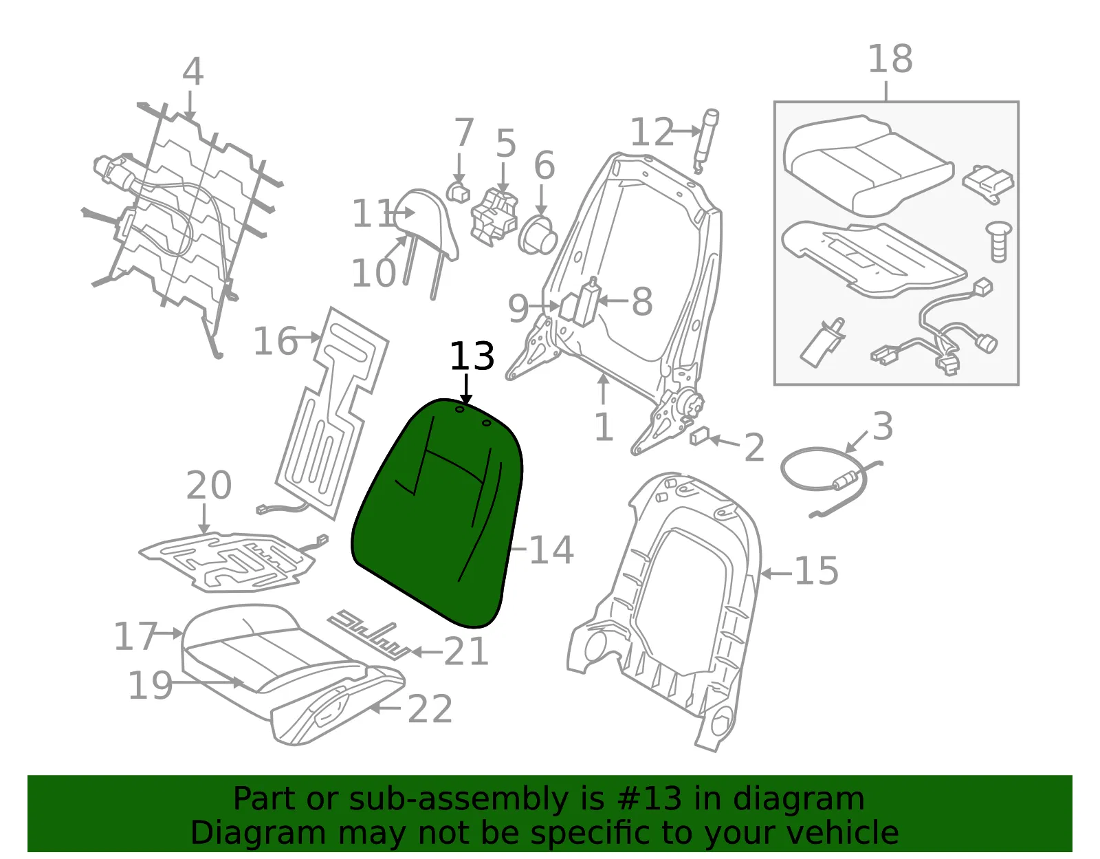 Seat Back Cushion - Volvo (8613715) - view 2