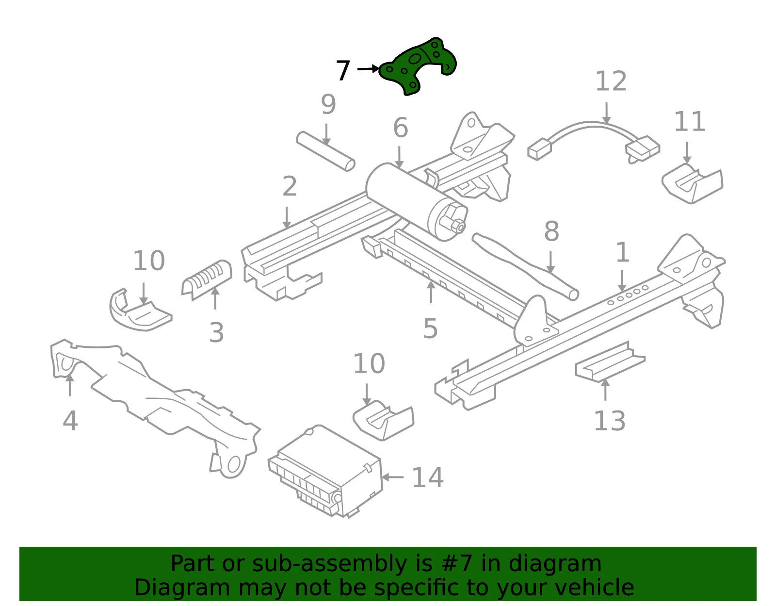 Seat Motor Bracket - Volvo (8621447) - view 2
