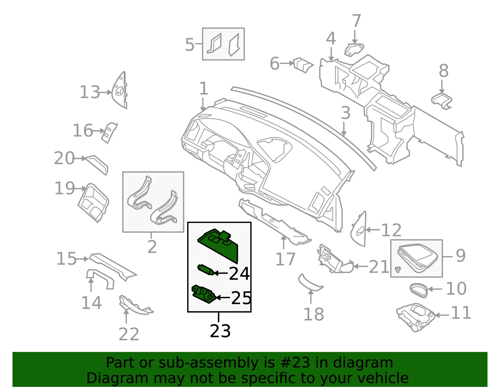 Instrument Panel Trim Panel - Volvo (8630198) - view 2