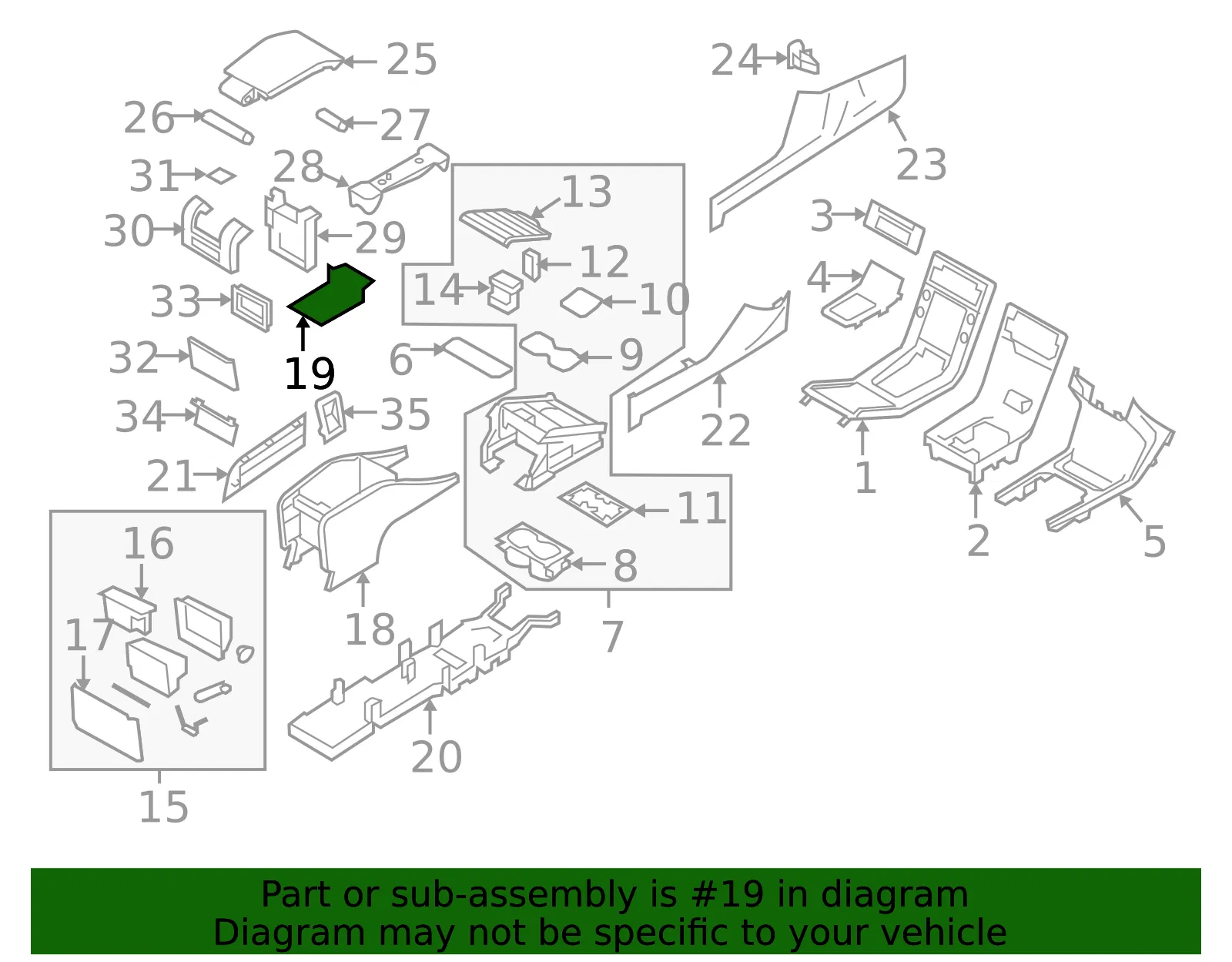 Console Mat - Volvo (8630469) - view 2