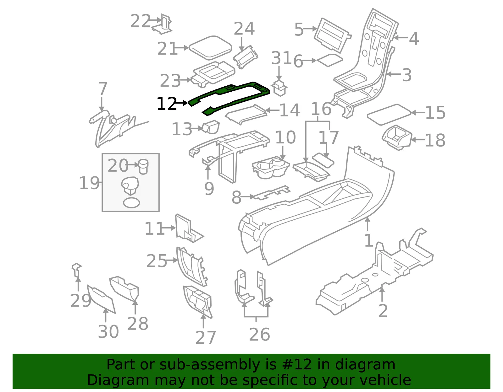 Console Trim Panel - Volvo (8648428) - view 4