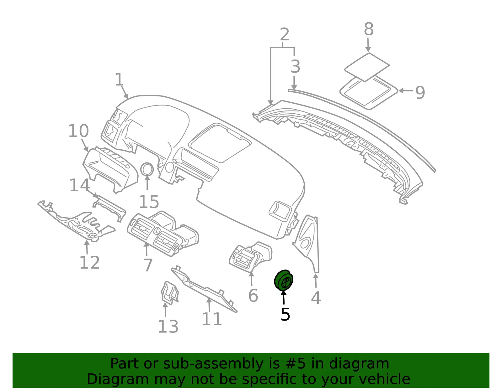 Instrument Panel Trim Panel Seal - Volvo (8650577) - view 2